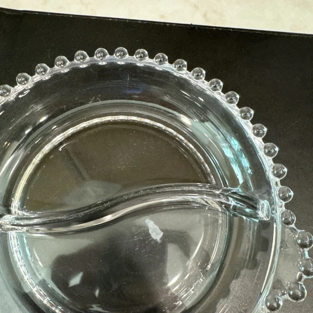Vintage‎ Imperial Glass Candlewick Clear Glass Divided Candy, Relish & Nut Dish